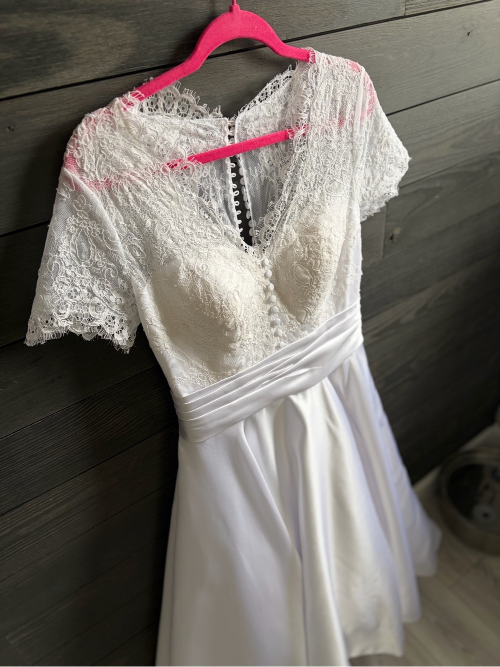 Brand New Elegant Tea Length Fit n Flare Wedding Dress